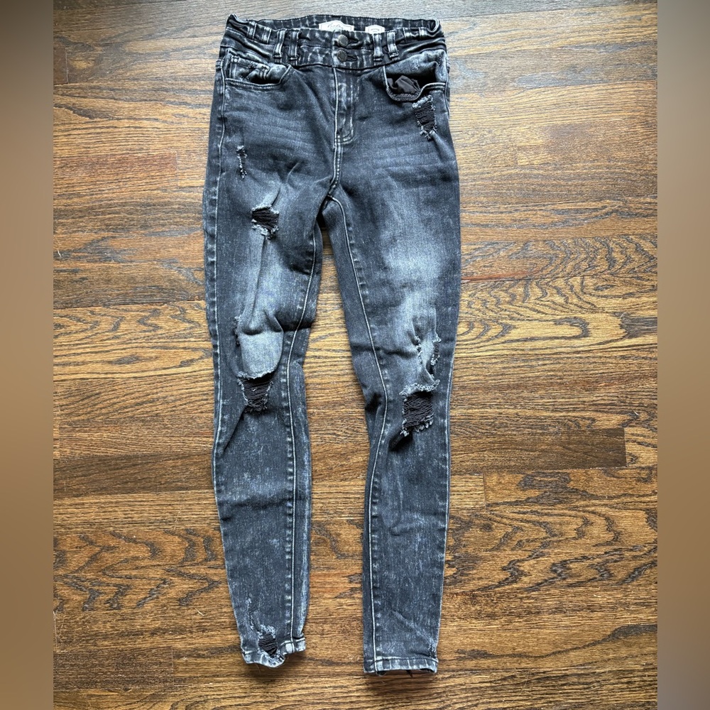 KanCan Black Distressed Skinny Jeans